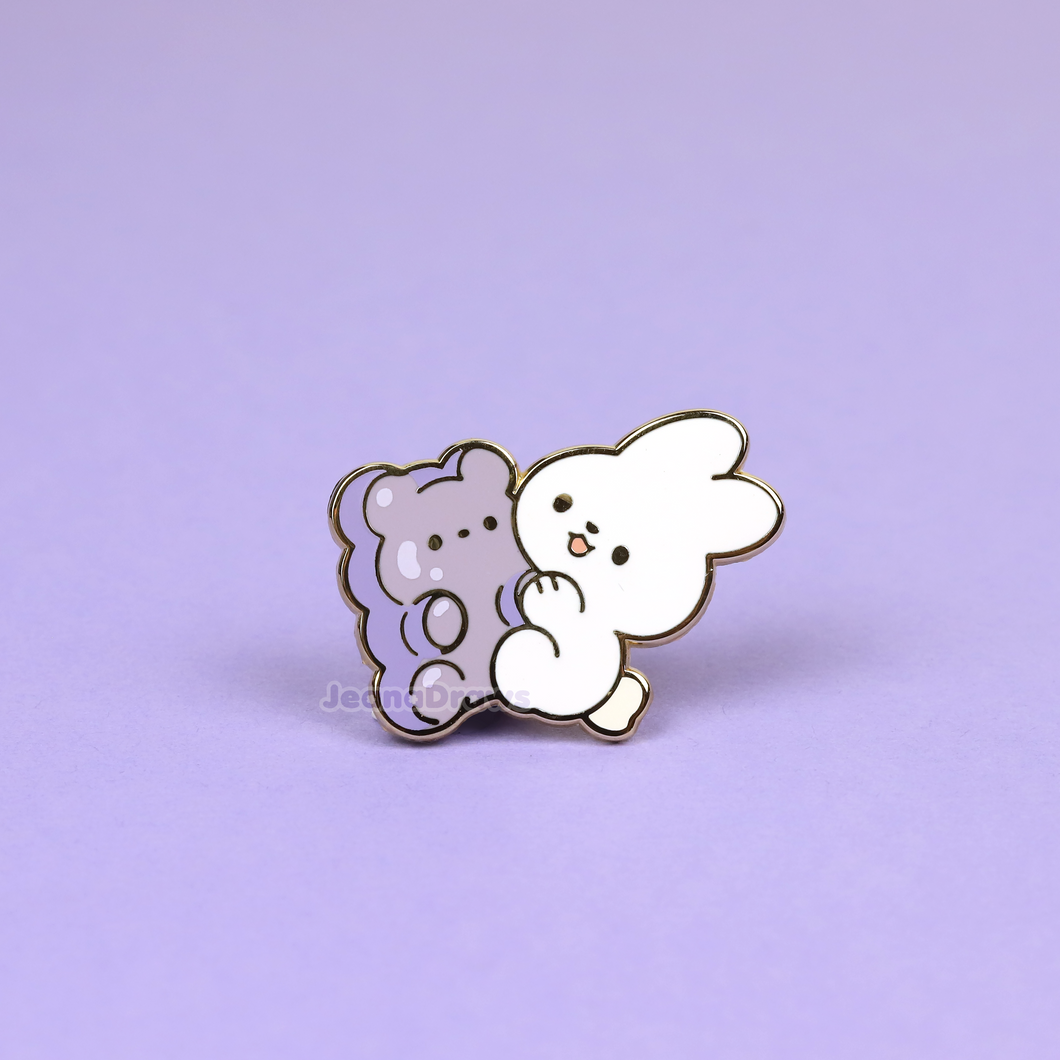 Bunny Candy Enamel Pin - Purple