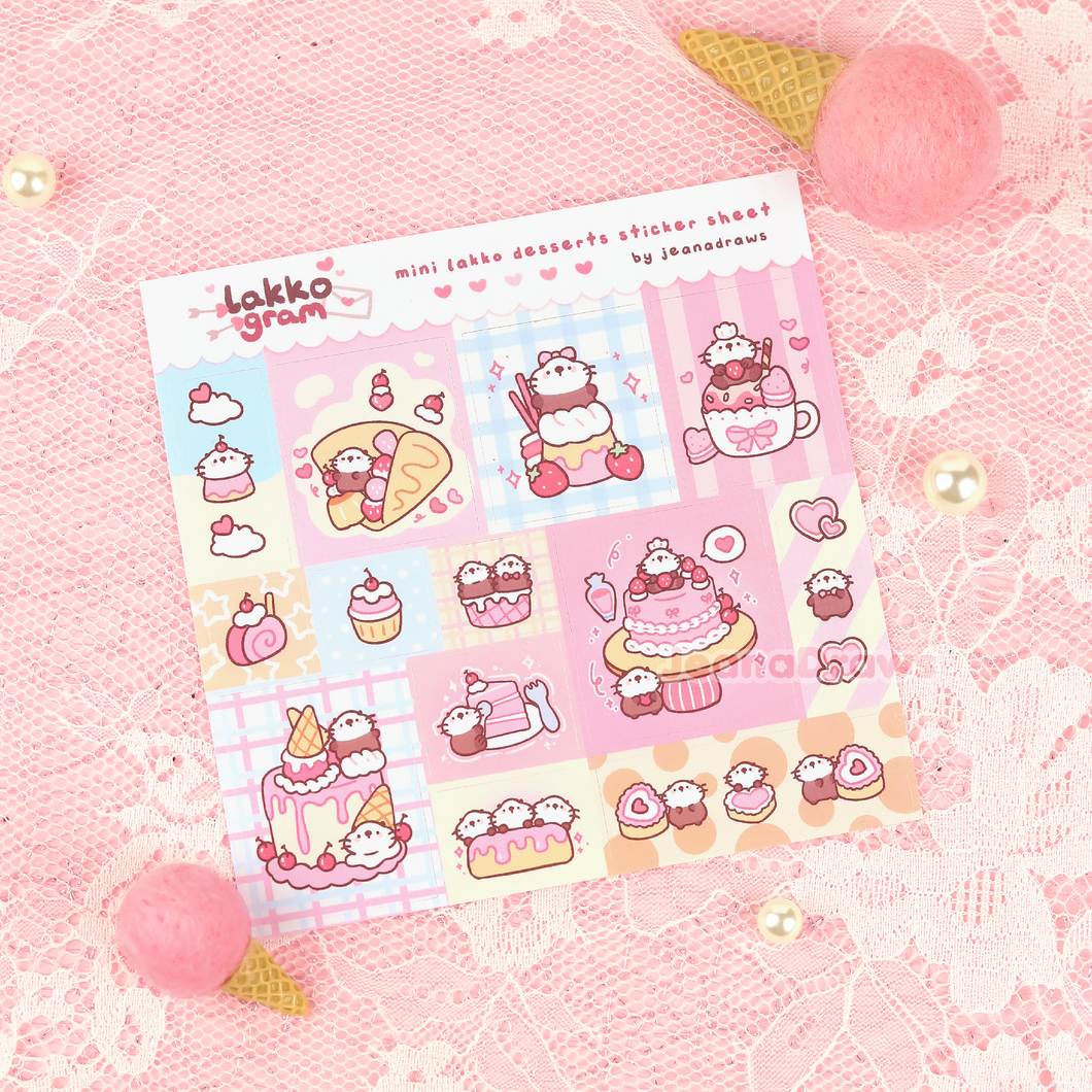 Mini Lakko Desserts Sticker Sheet