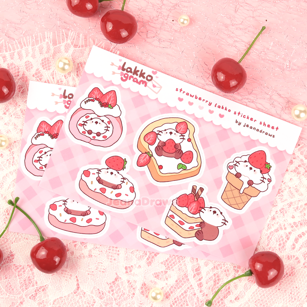 Lakko Strawberries Sticker Sheet
