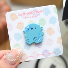Load image into Gallery viewer, Jelly Lakko Dyed Metal Pin - Blue