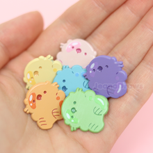 Load image into Gallery viewer, Jelly Lakko Dyed Metal Pin - Orange