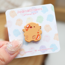 Load image into Gallery viewer, Jelly Lakko Dyed Metal Pin - Orange