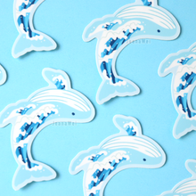 Load image into Gallery viewer, Wave Whale Sticker
