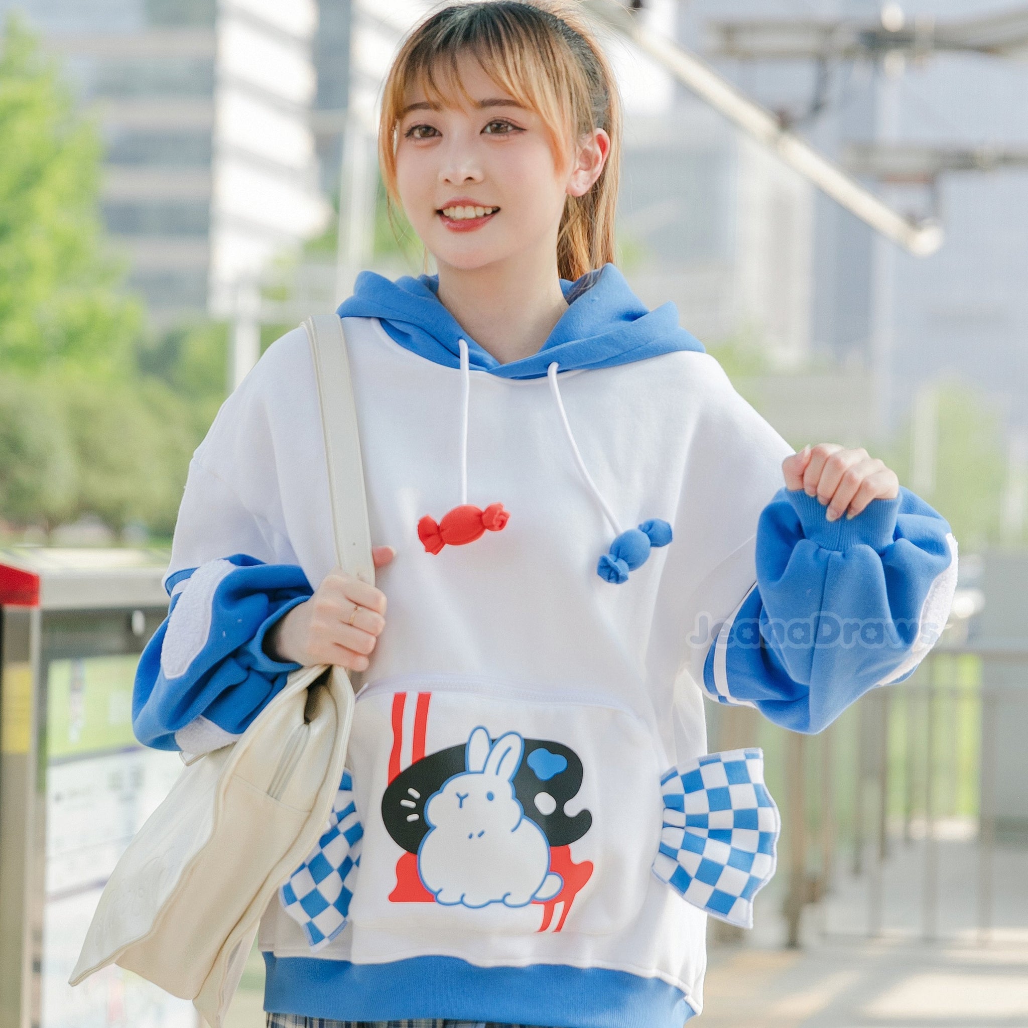 White Rabbit Candy Hoodie – JeanaDraws