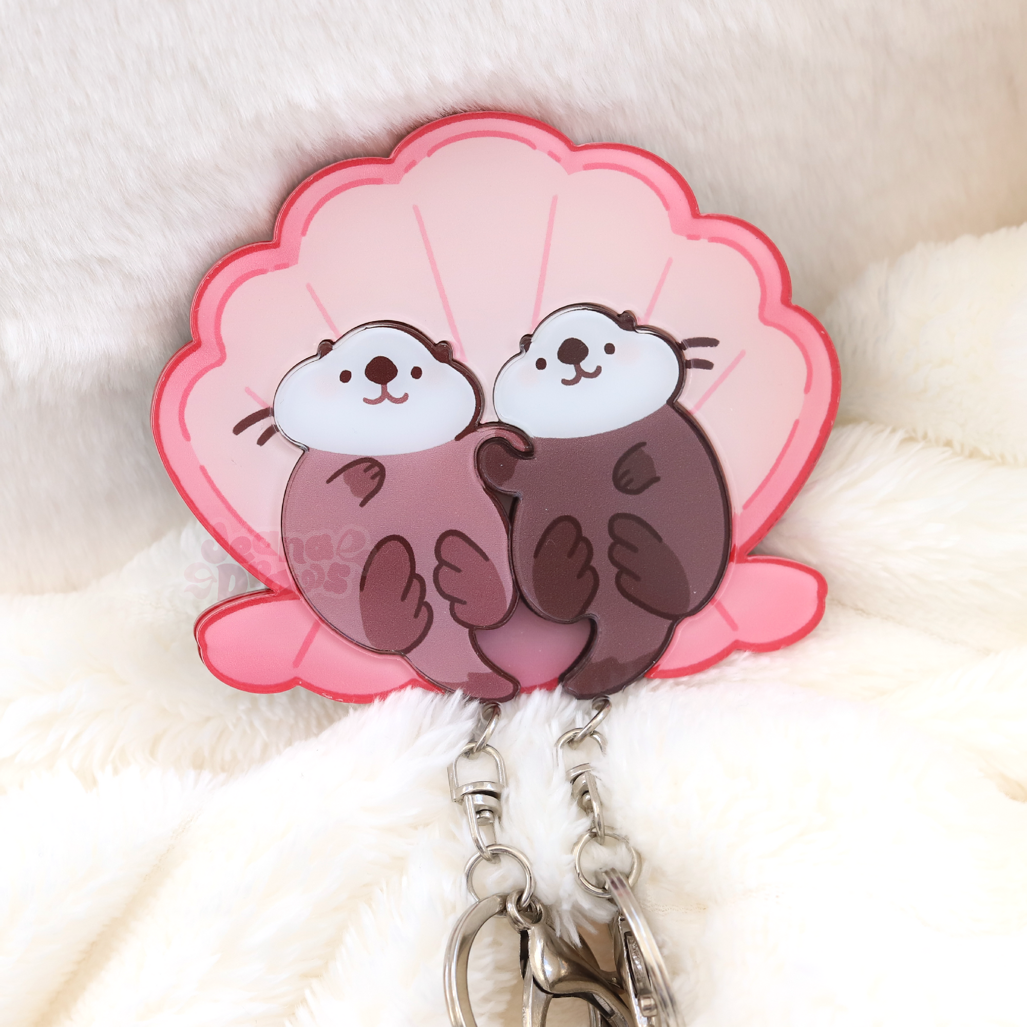 Significant Otters Keychain Set + Holder