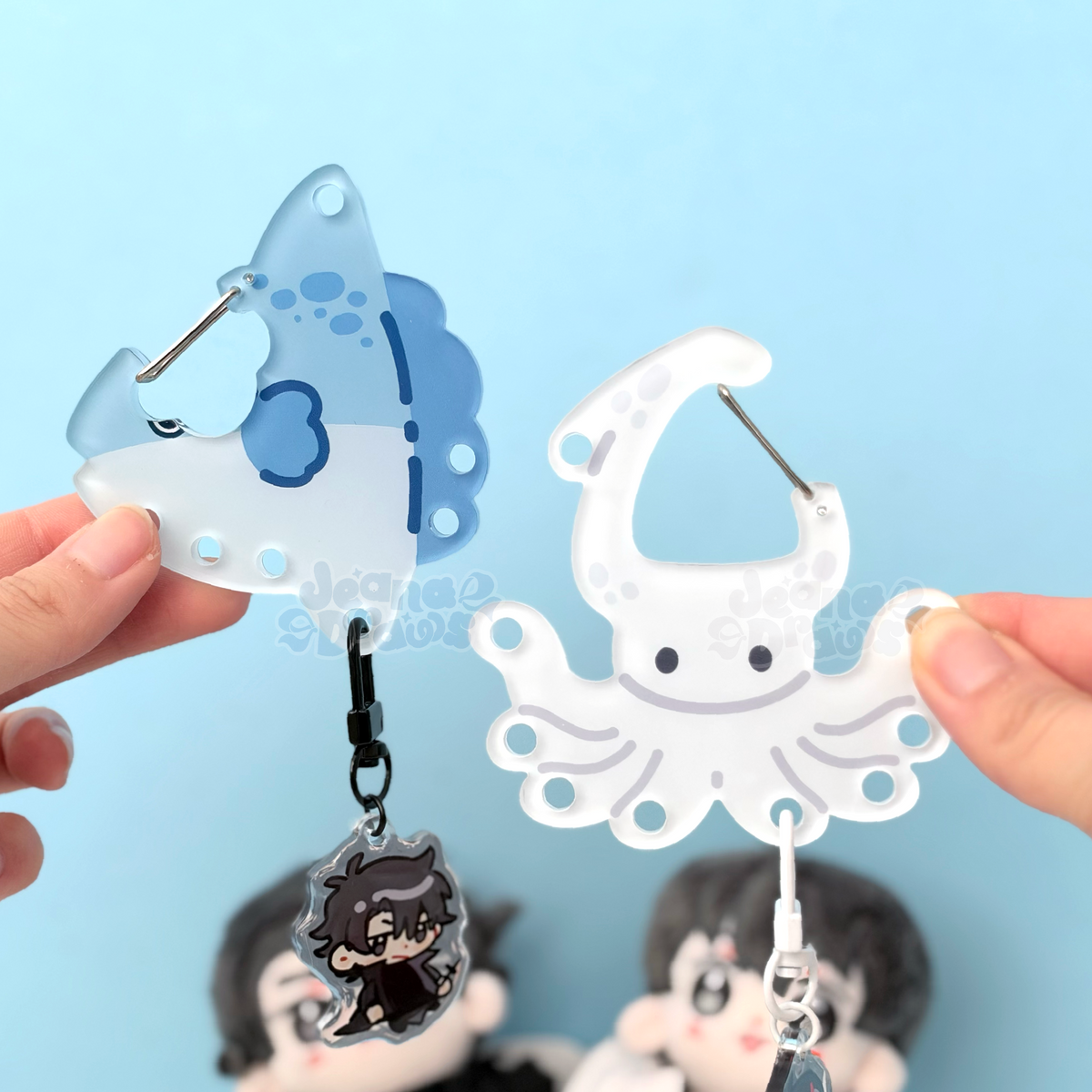 Squid Acrylic Carabiner