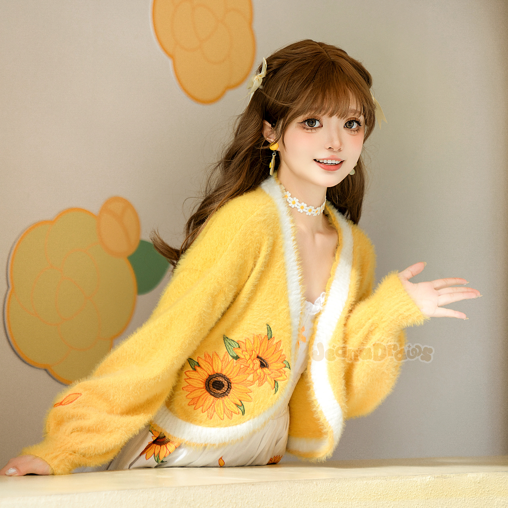 Sunflower Cardigan – JeanaDraws