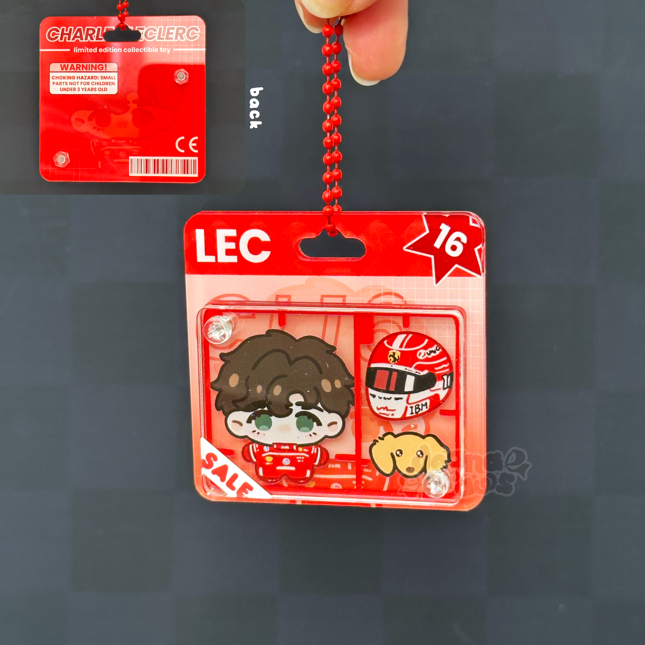 Toy "Box Box" Layered Keychain