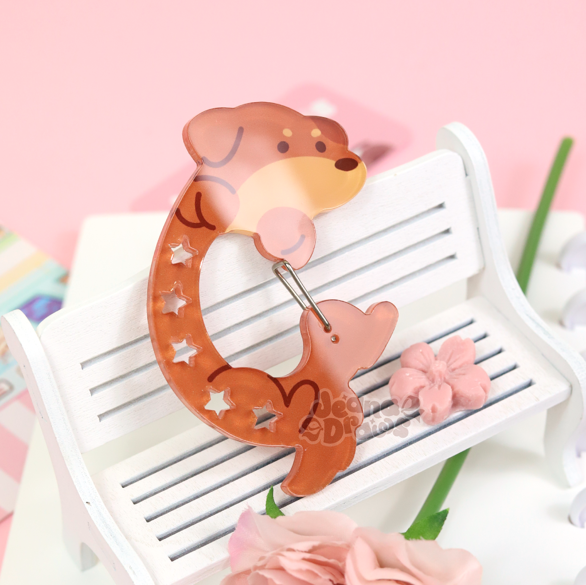 Dachshund Acrylic Carabiner