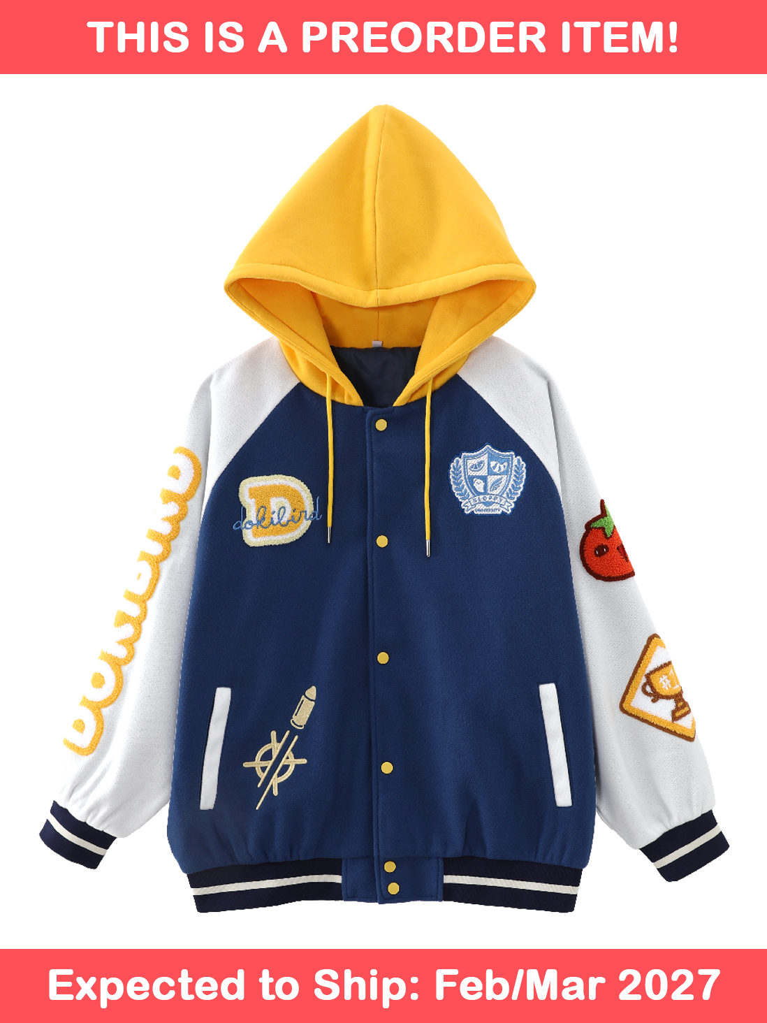 [PREORDER] Dokibird Varsity Jacket