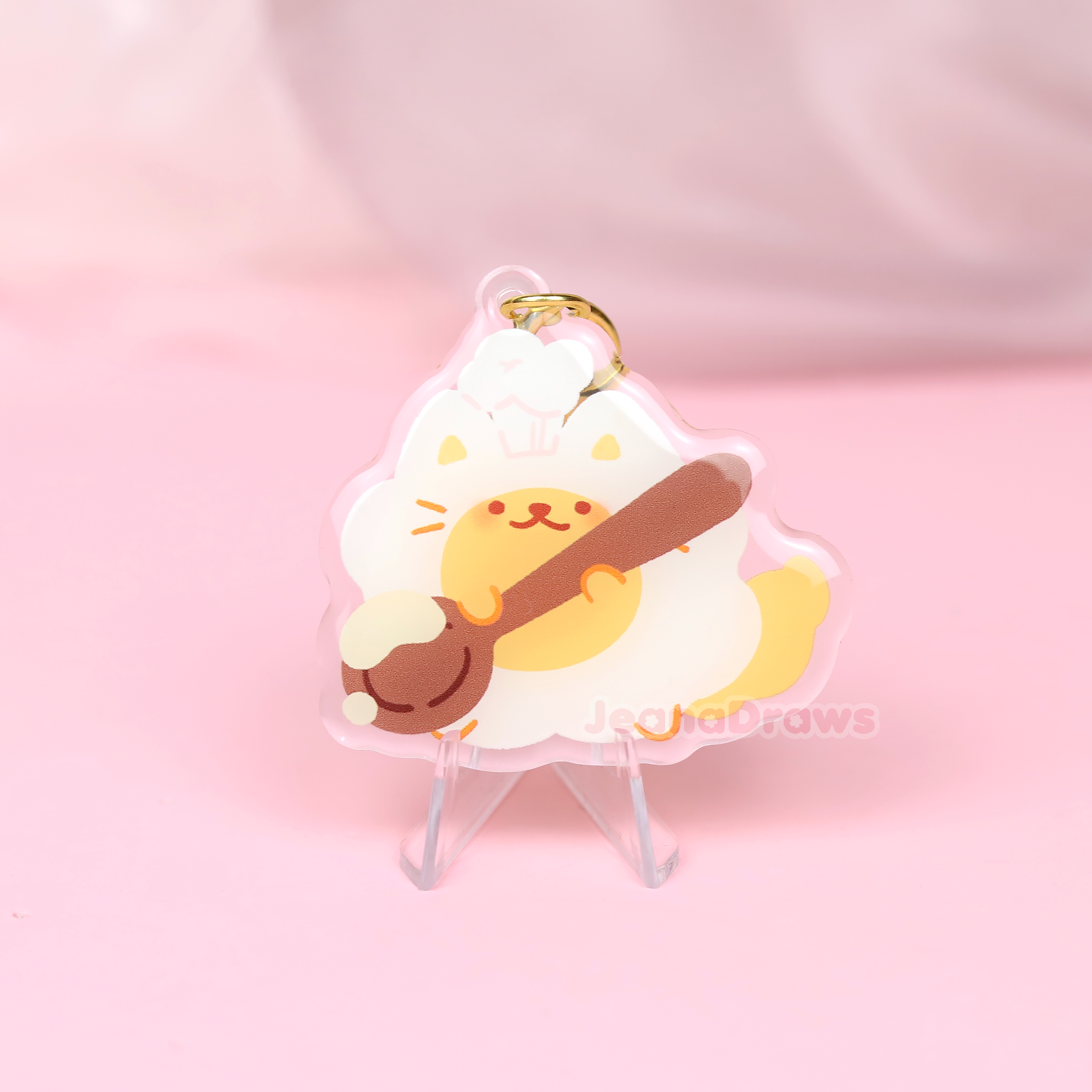 Egg Cat Acrylic Keychain