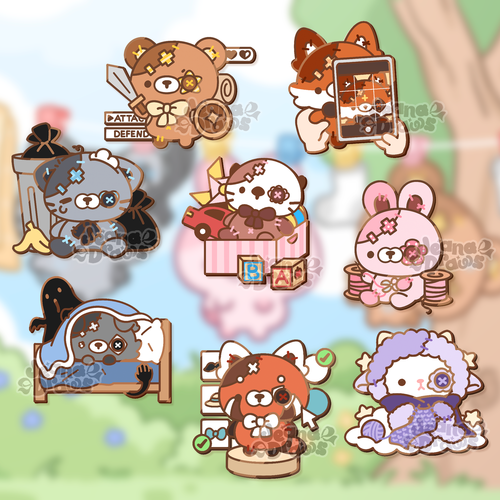 Patchwork Pals Enamel Pin