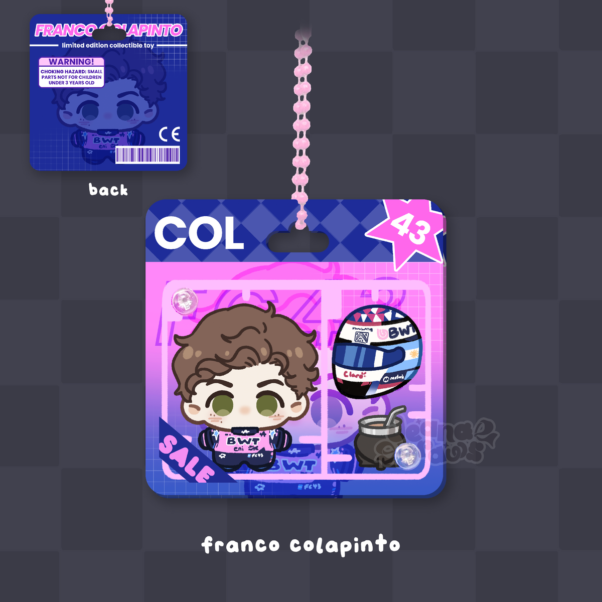 Toy "Box Box" Layered Keychain
