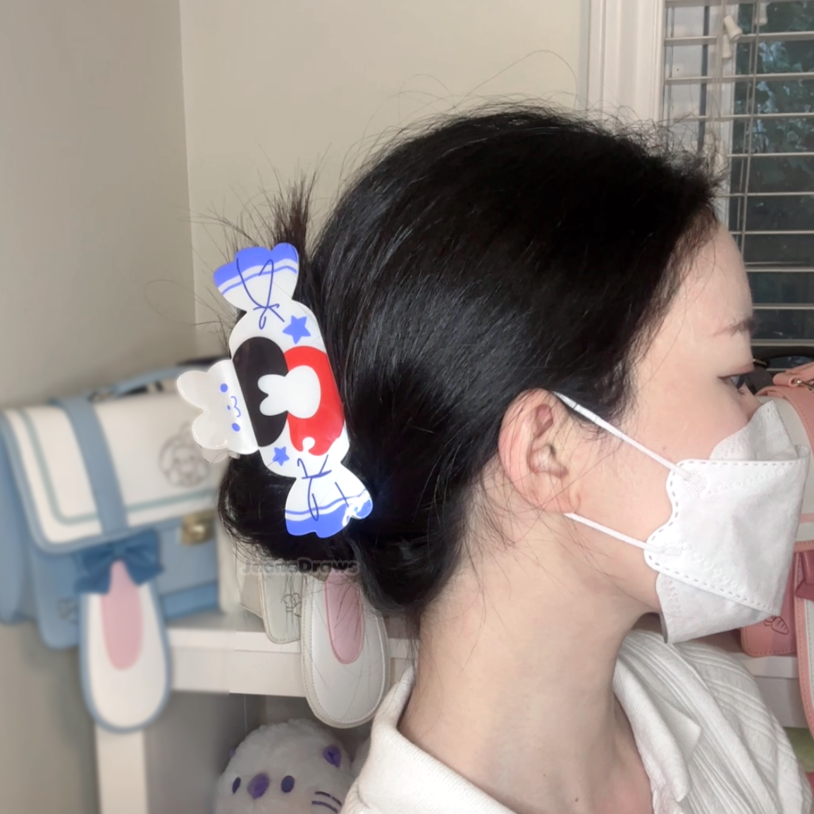 White Rabbit Candy Hair Claw