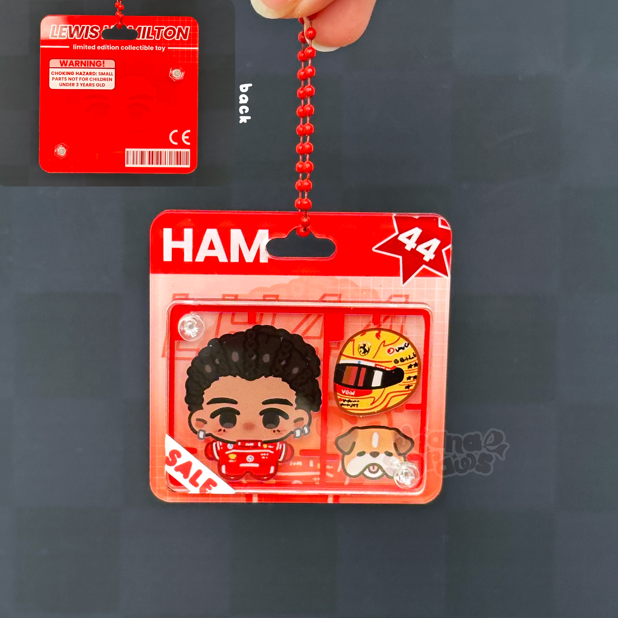 Toy "Box Box" Layered Keychain