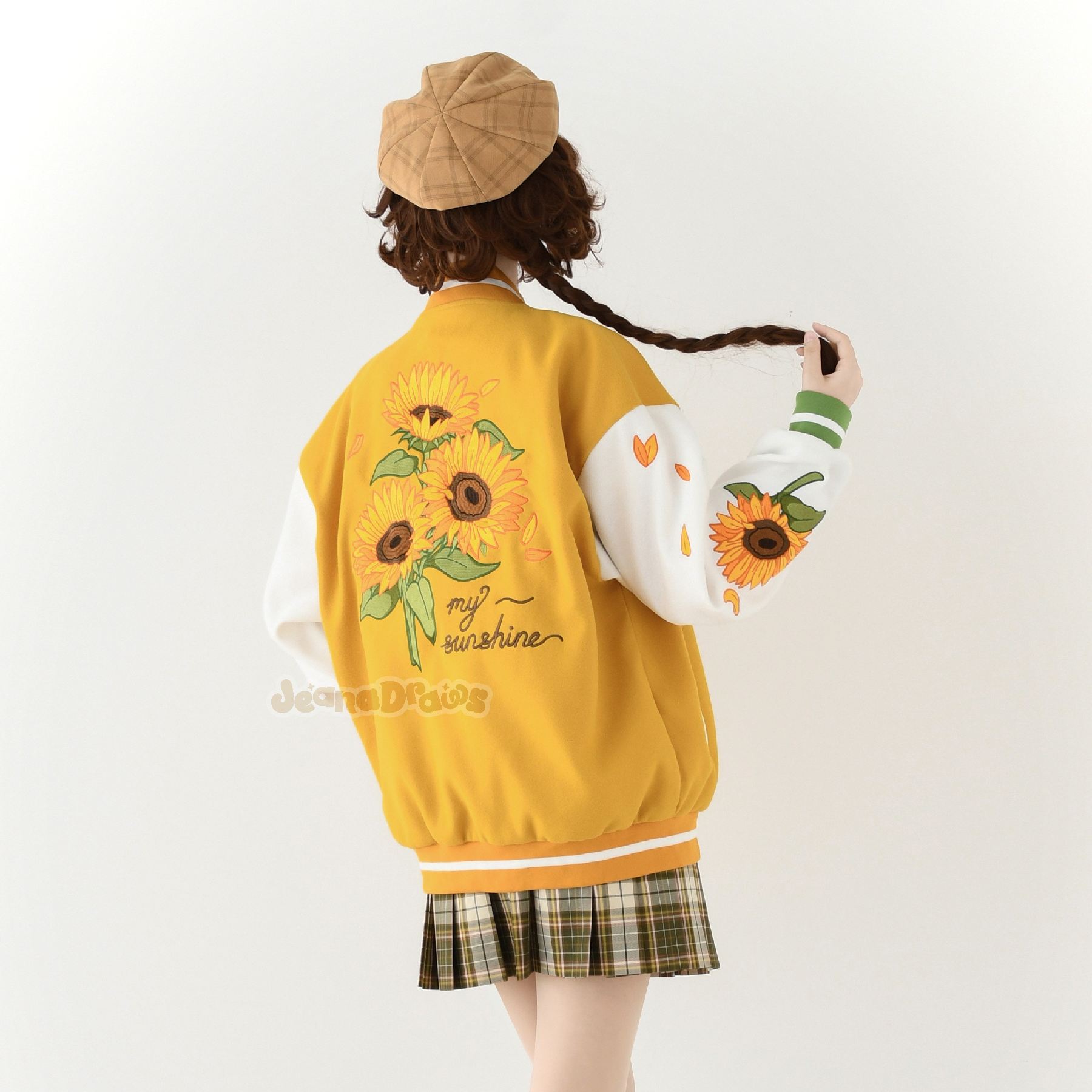 Sunflower Varsity Jacket – JeanaDraws Sunflower Varsity Jacket – JeanaDraws