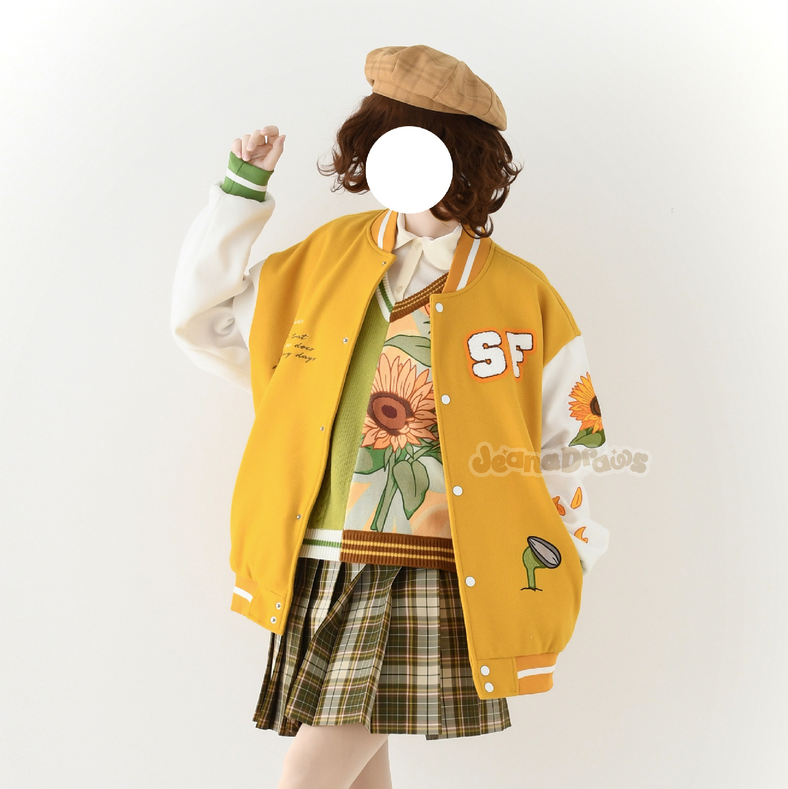 Sunflower Varsity Jacket