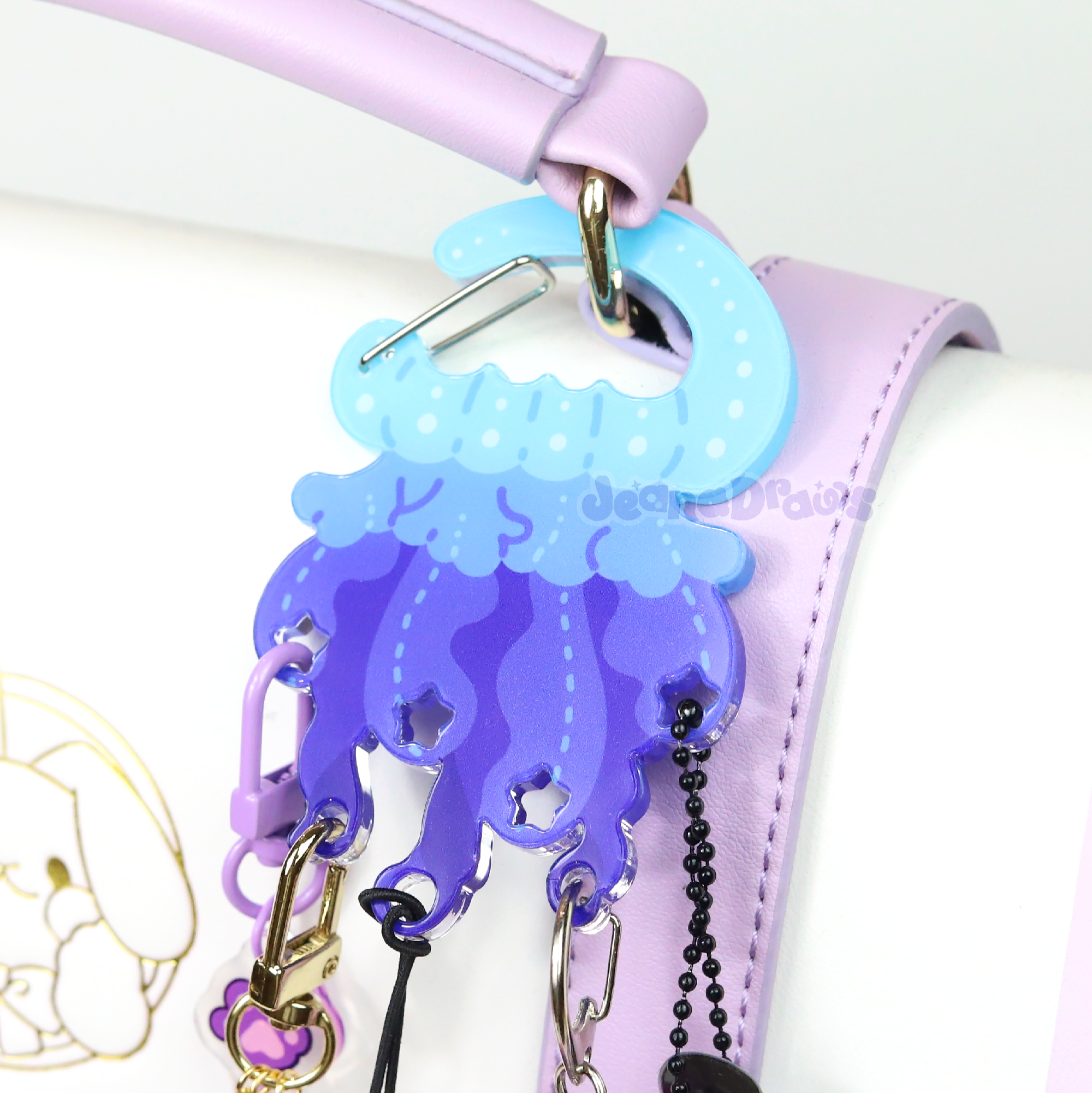 Jellyfish Acrylic Carabiner