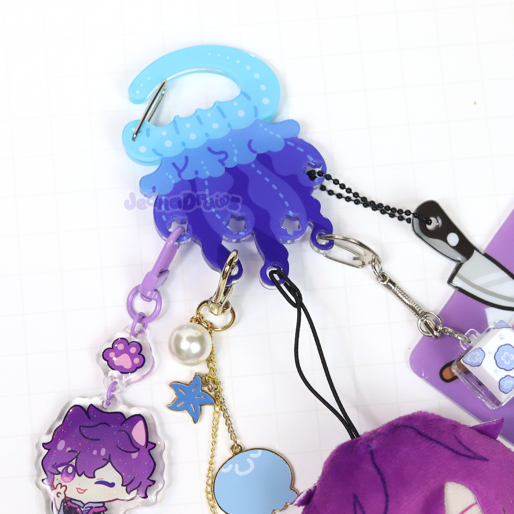Jellyfish Acrylic Carabiner