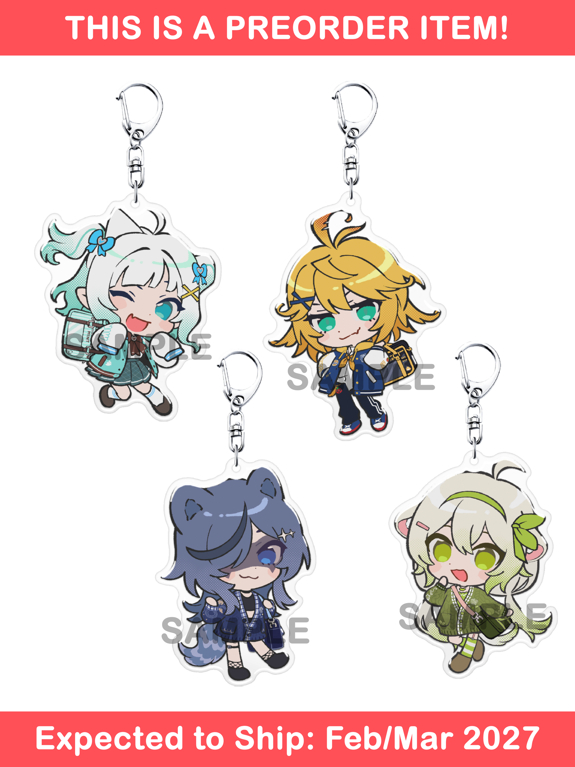 [PREORDER] Sloppy Sisters Acrylic Keychain