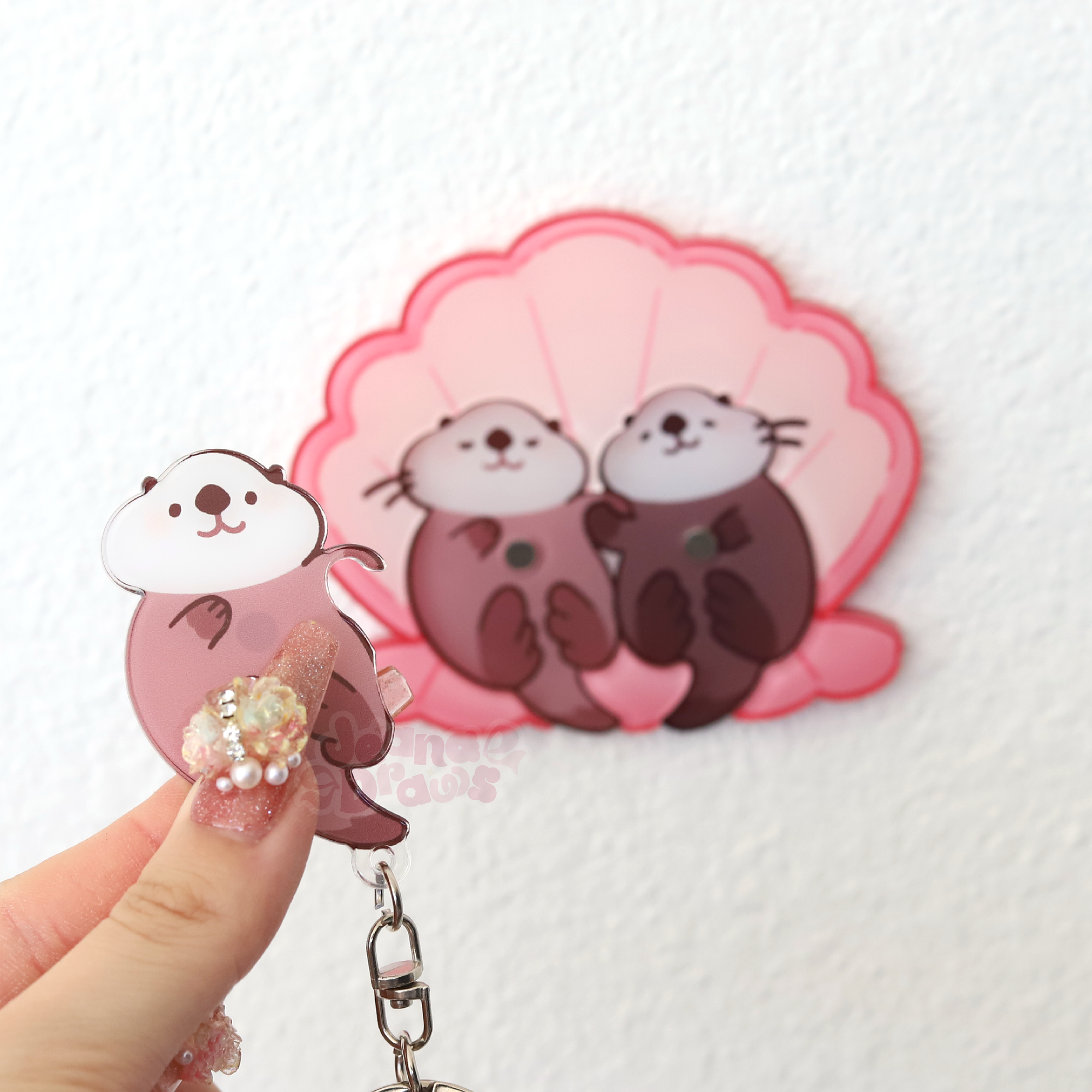 Significant Otters Keychain Set + Holder