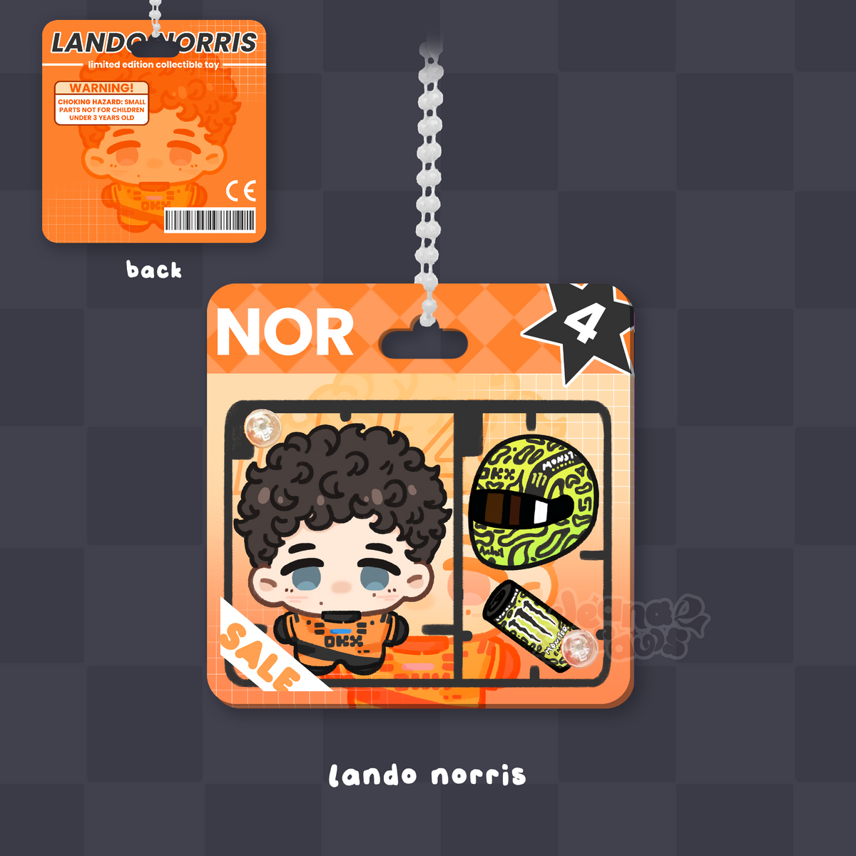Toy "Box Box" Layered Keychain