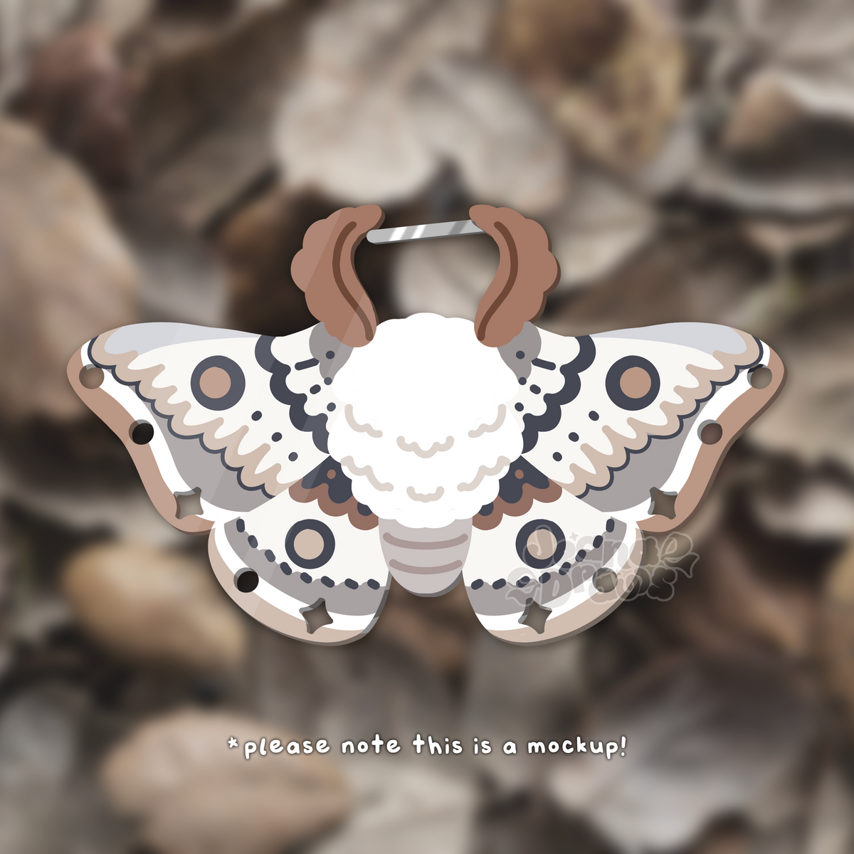 Moth Acrylic Carabiner
