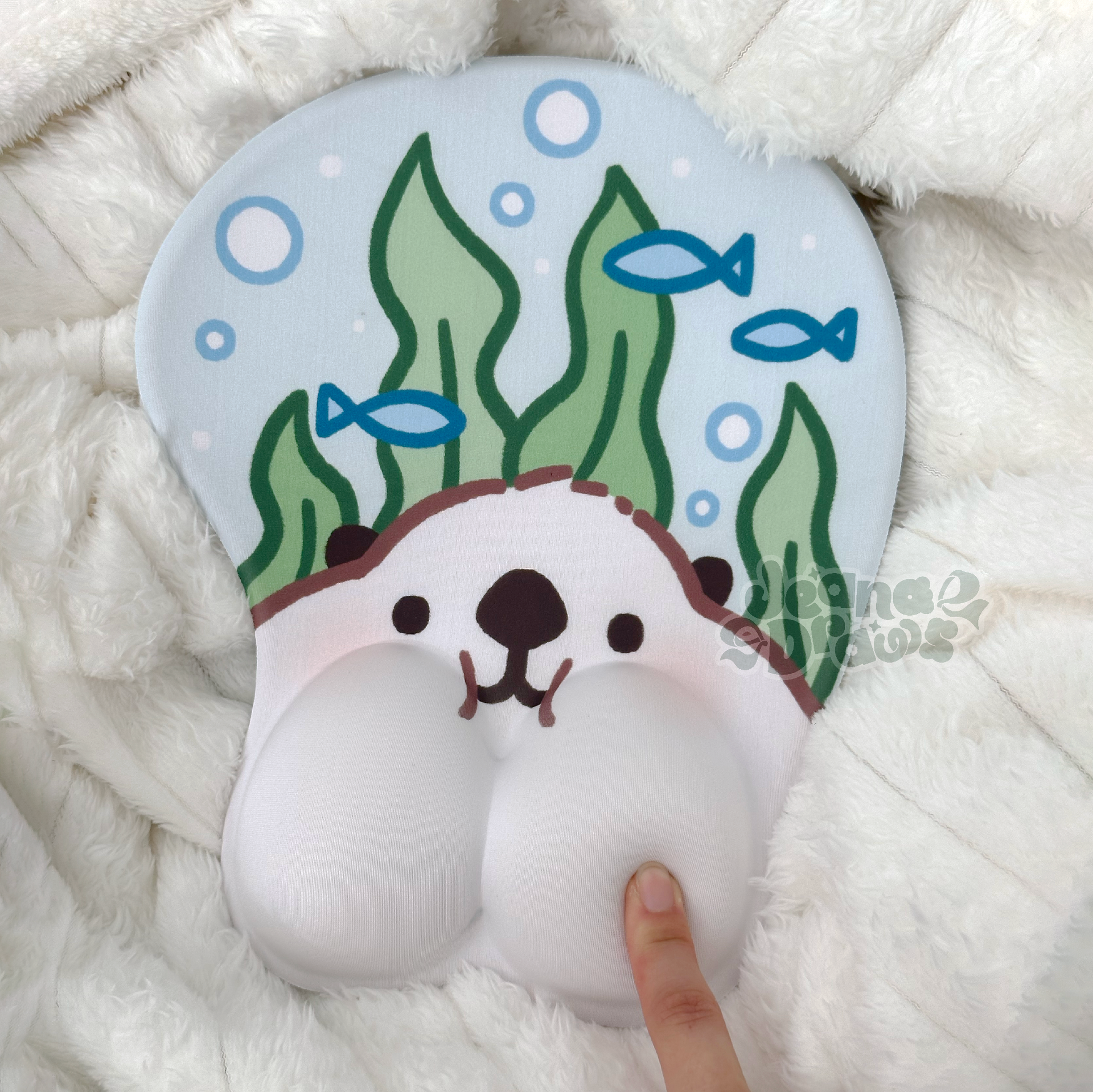 Lakko Otter Squishy Cheeks Mousepad – JeanaDraws
