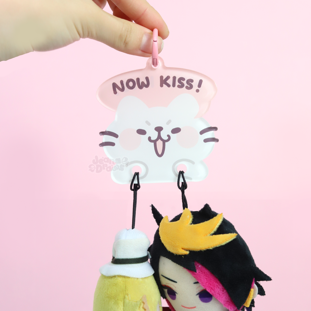 Now Kiss Keychain Holder
