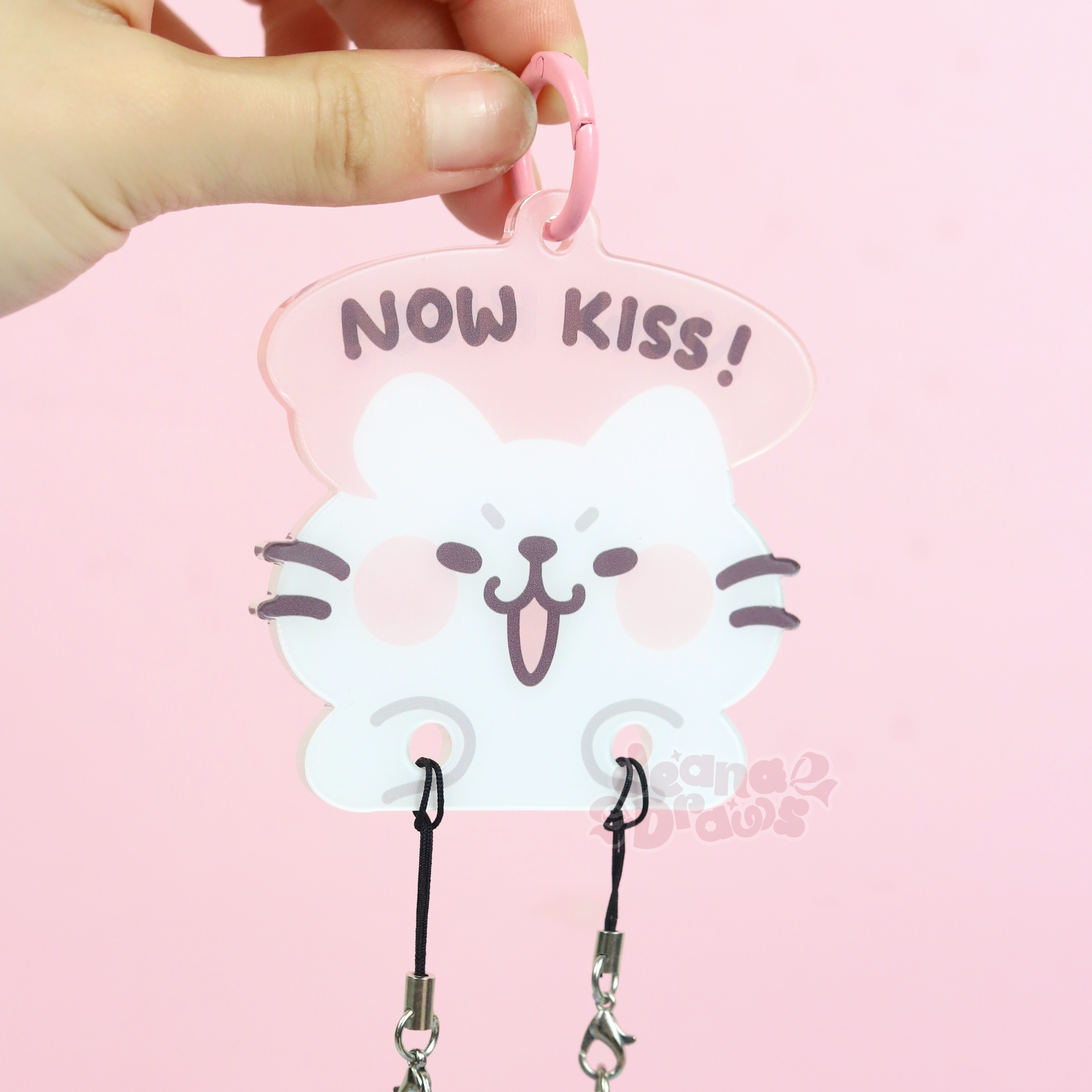 Now Kiss Keychain Holder