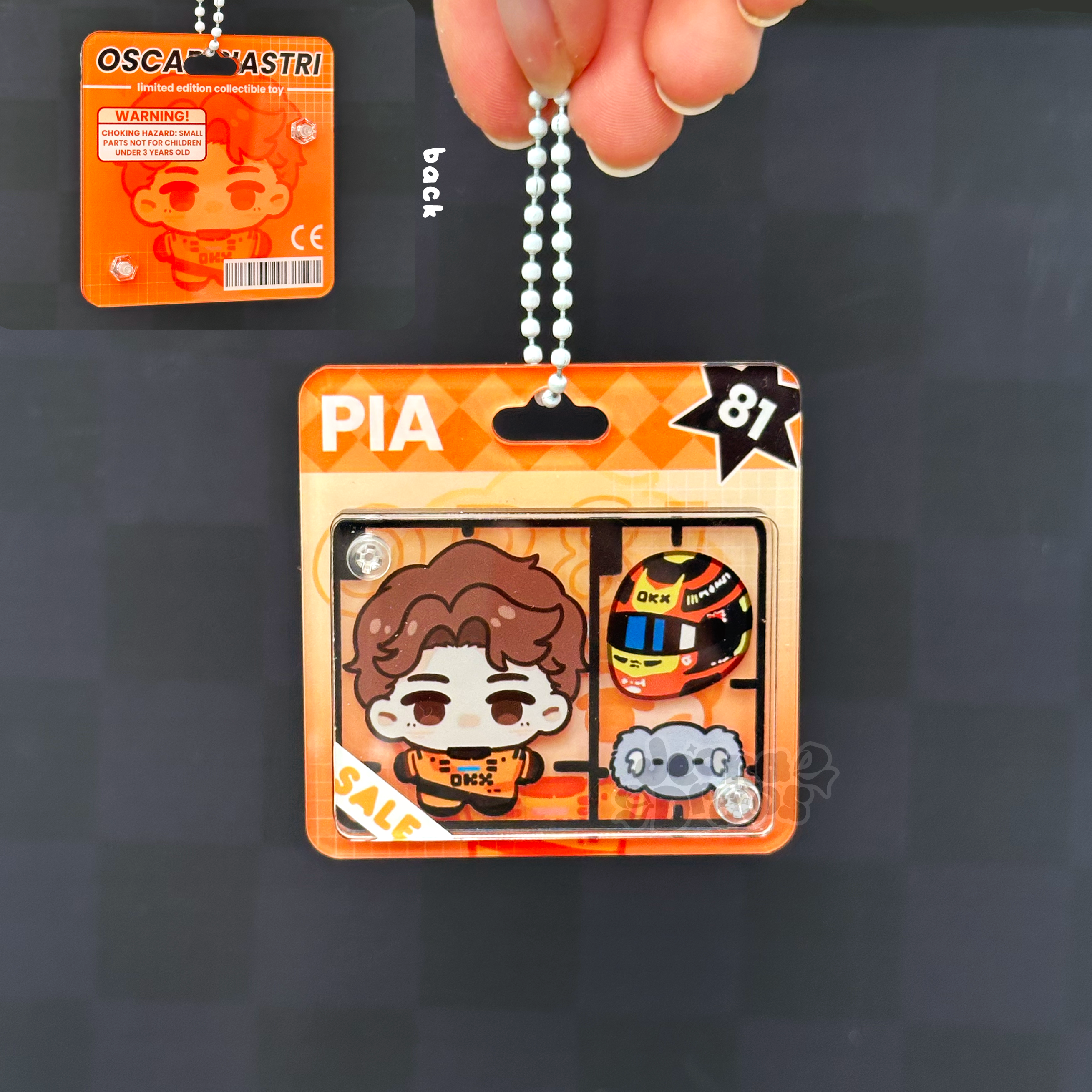 Toy "Box Box" Layered Keychain