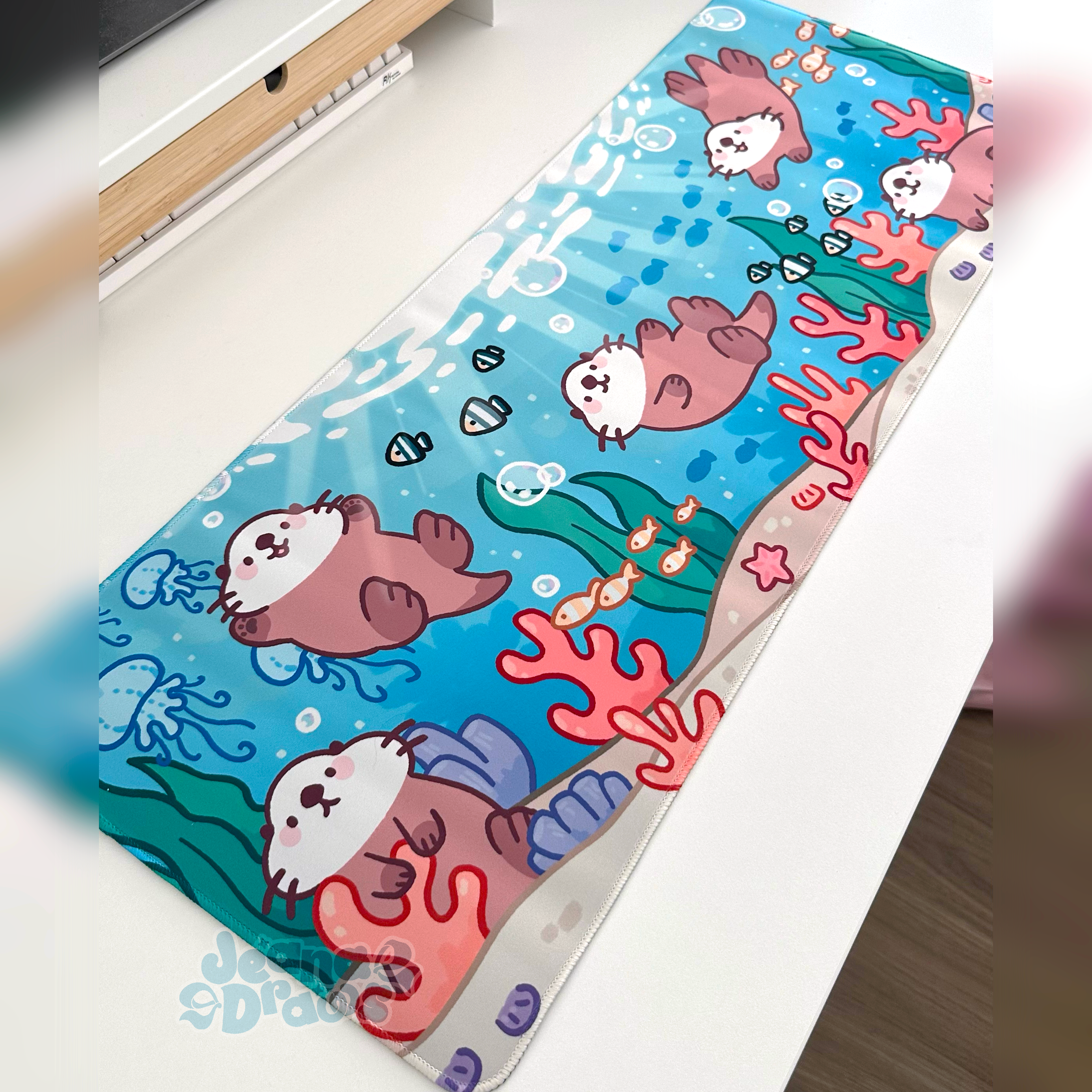 Sea Otters Desk Mat
