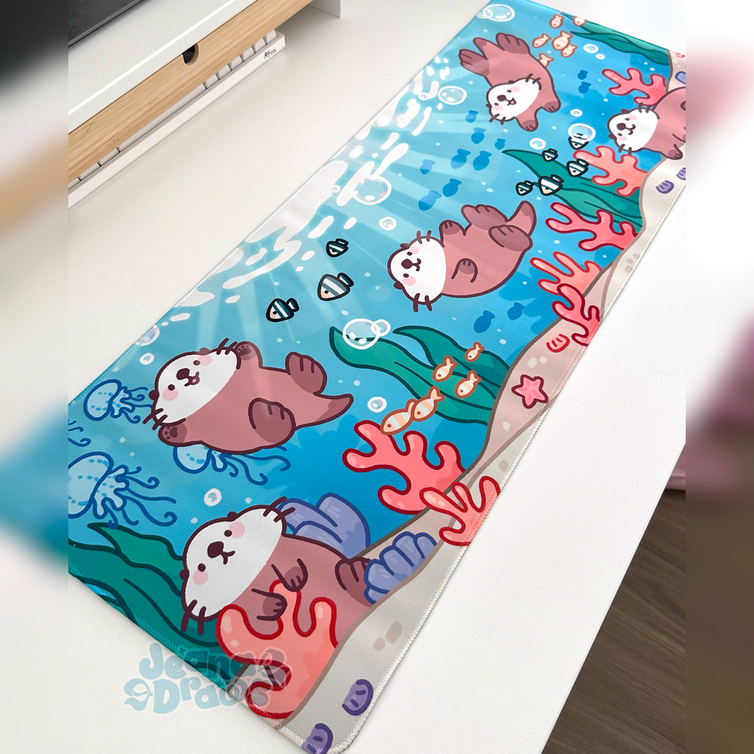 Sea Otters Desk Mat