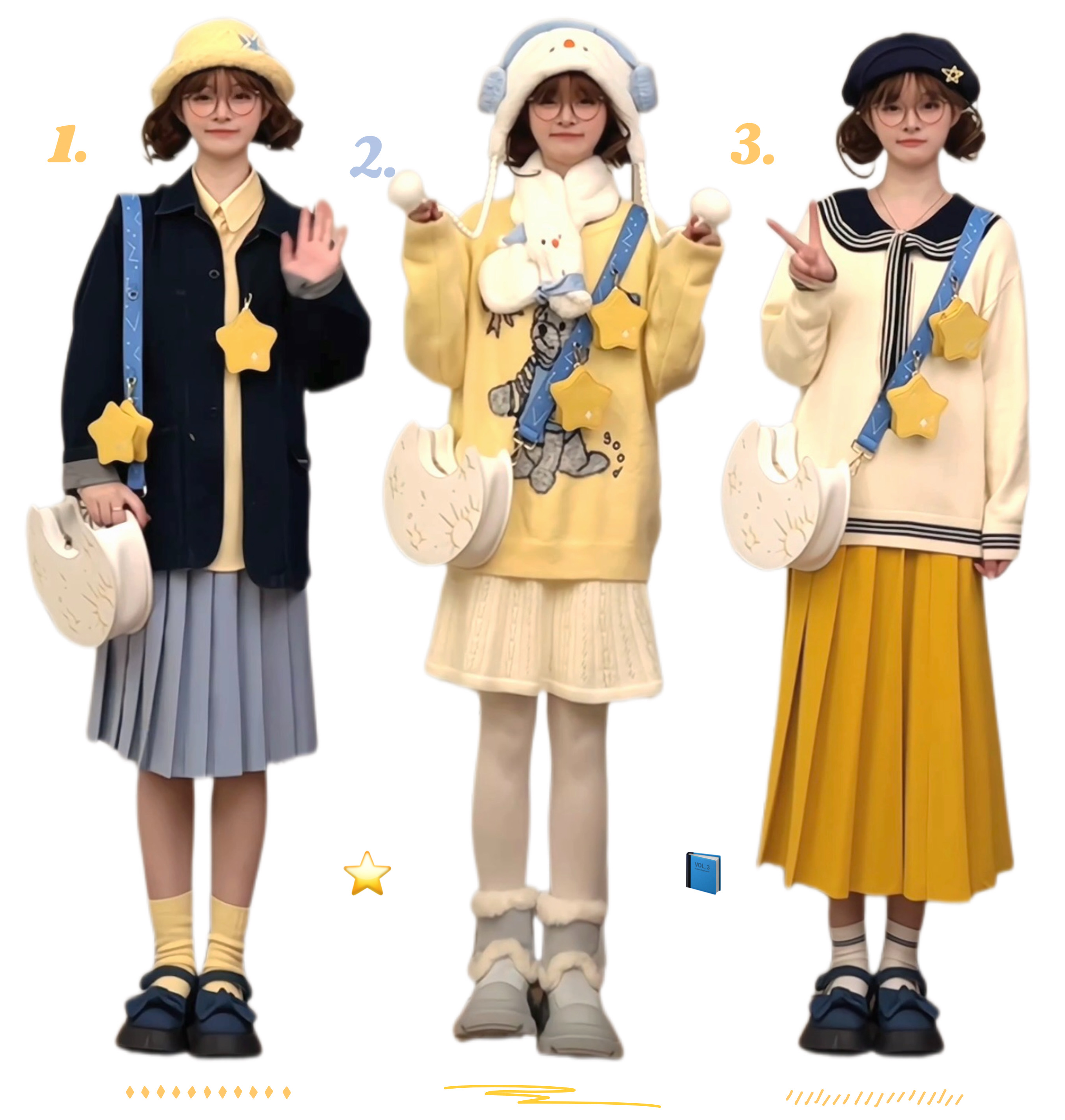 Moon and Stars Dangle Bag Set