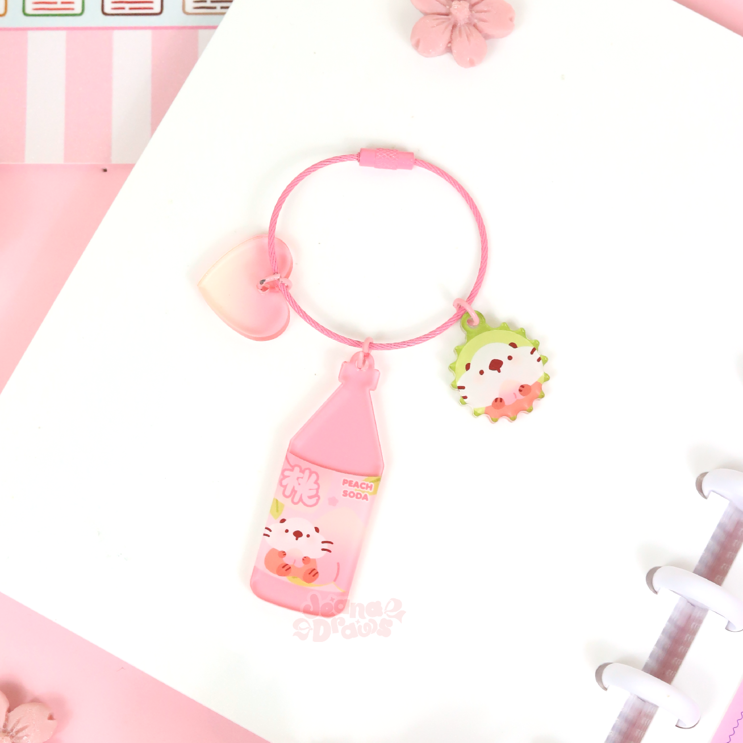 Lakko Otter Peach Soda Keychain