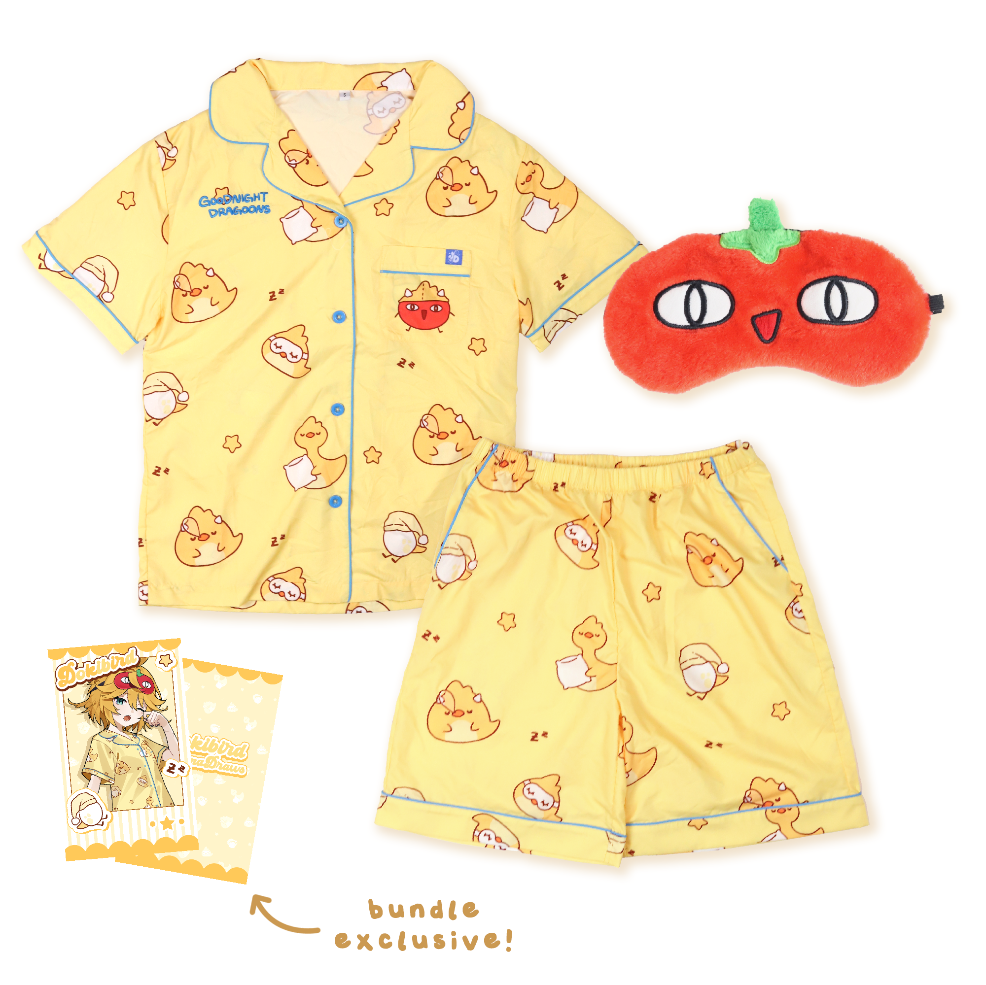 [PREORDER] Dokibird Pajama Set + Eye Mask Bundle