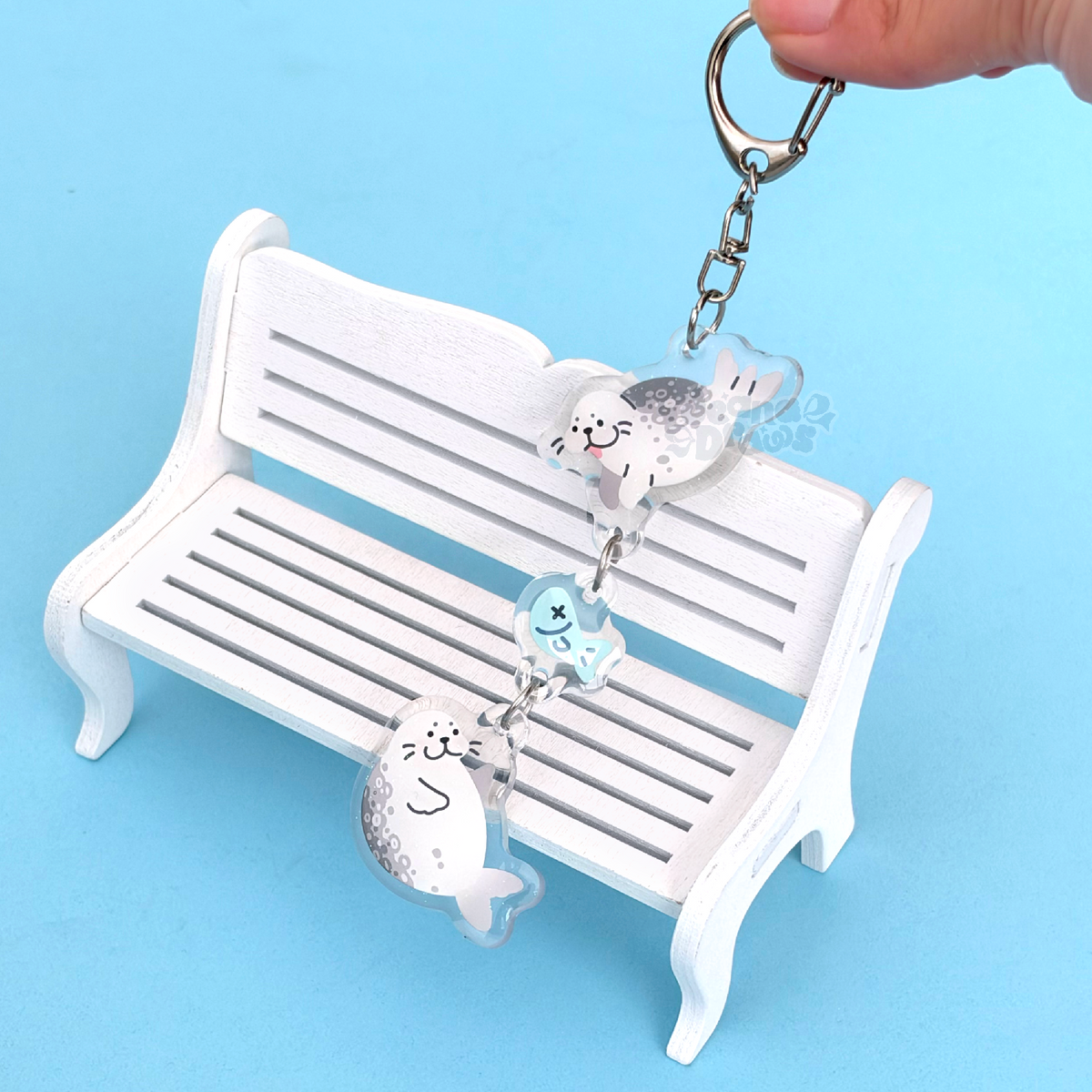 Dangling Seals Acrylic Keychain
