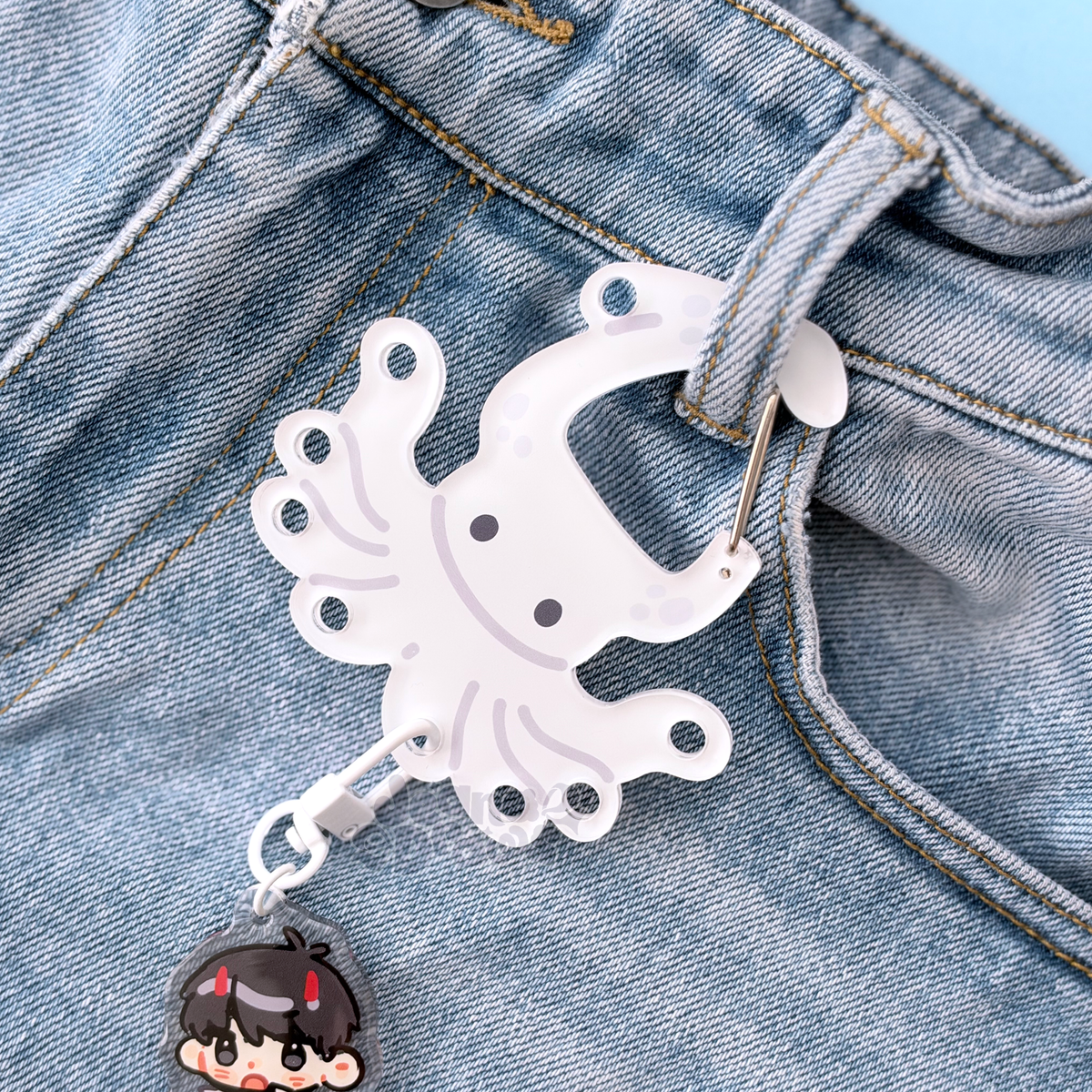 Squid Acrylic Carabiner
