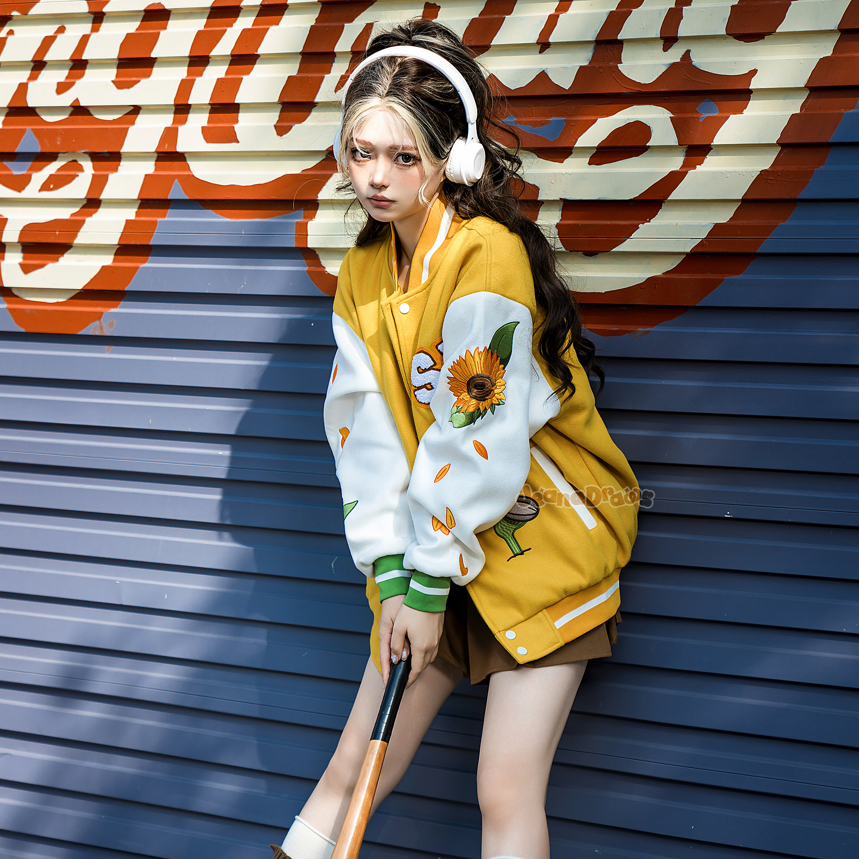 Sunflower Varsity Jacket