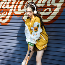 Load image into Gallery viewer, Sunflower Varsity Jacket
