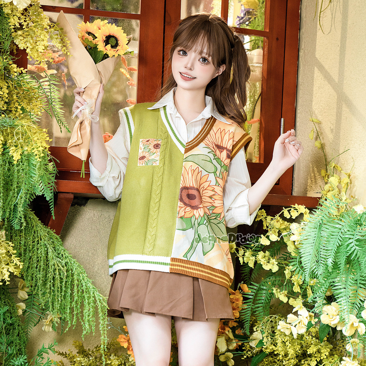 Sunflower Sweater Vest – JeanaDraws