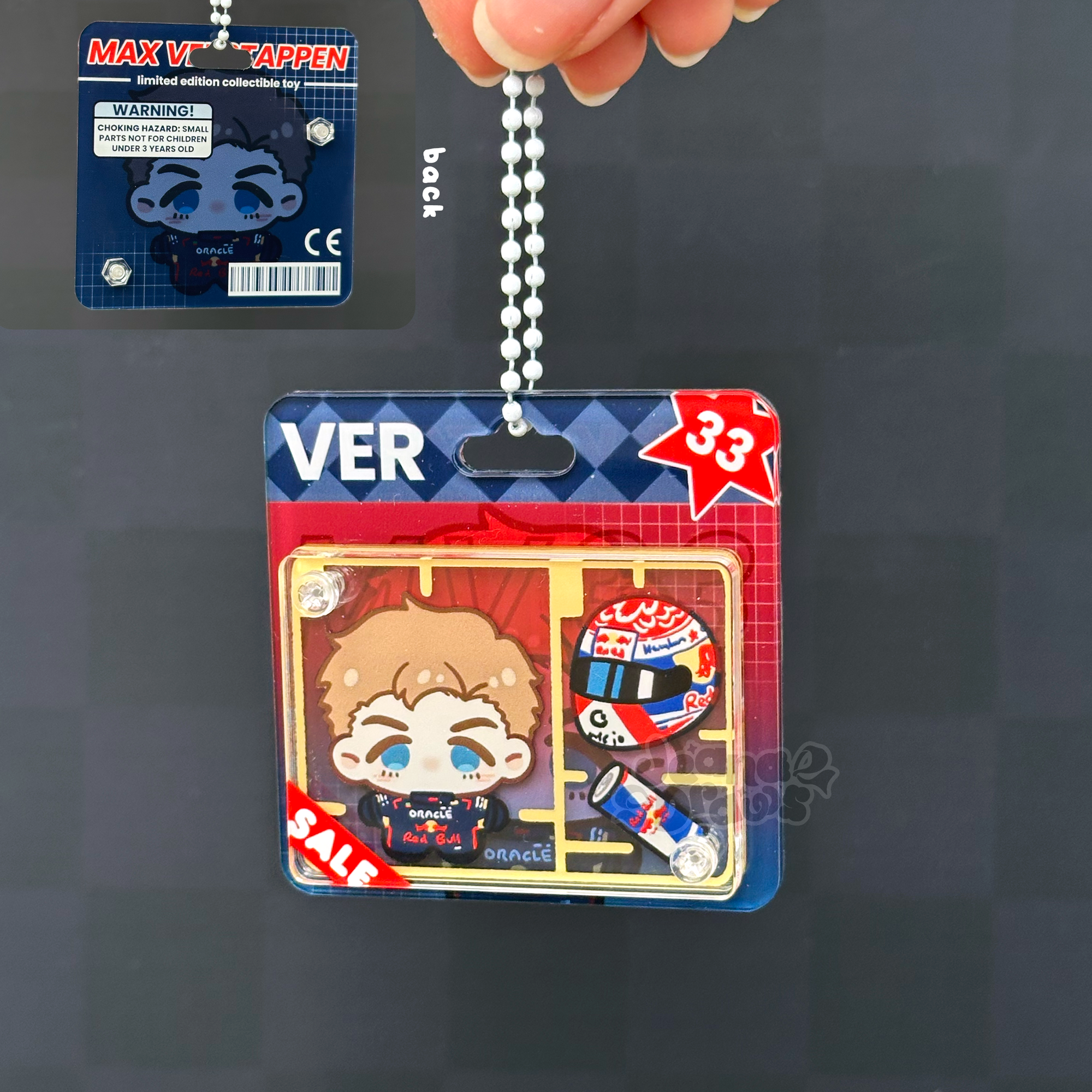 Toy "Box Box" Layered Keychain