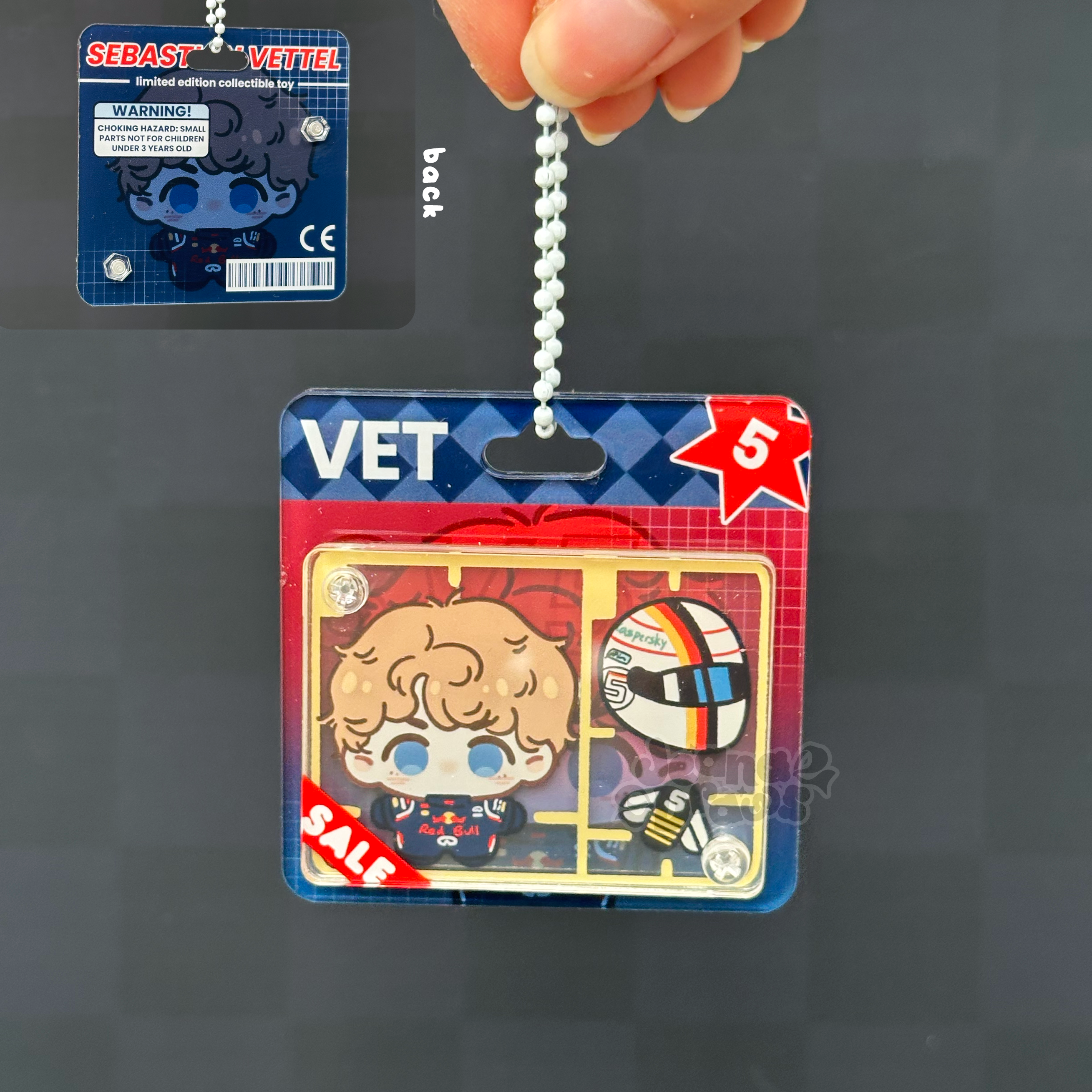 Toy "Box Box" Layered Keychain