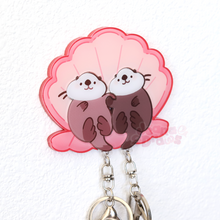 Load image into Gallery viewer, Significant Otters Keychain Set + Holder
