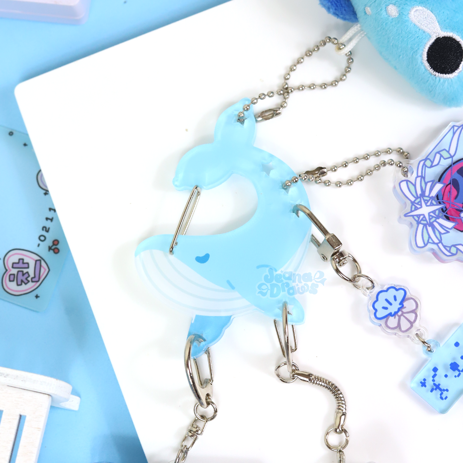 Whale Acrylic Carabiner