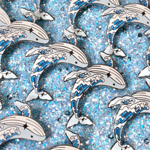 Load image into Gallery viewer, Wave Whale Enamel Pin
