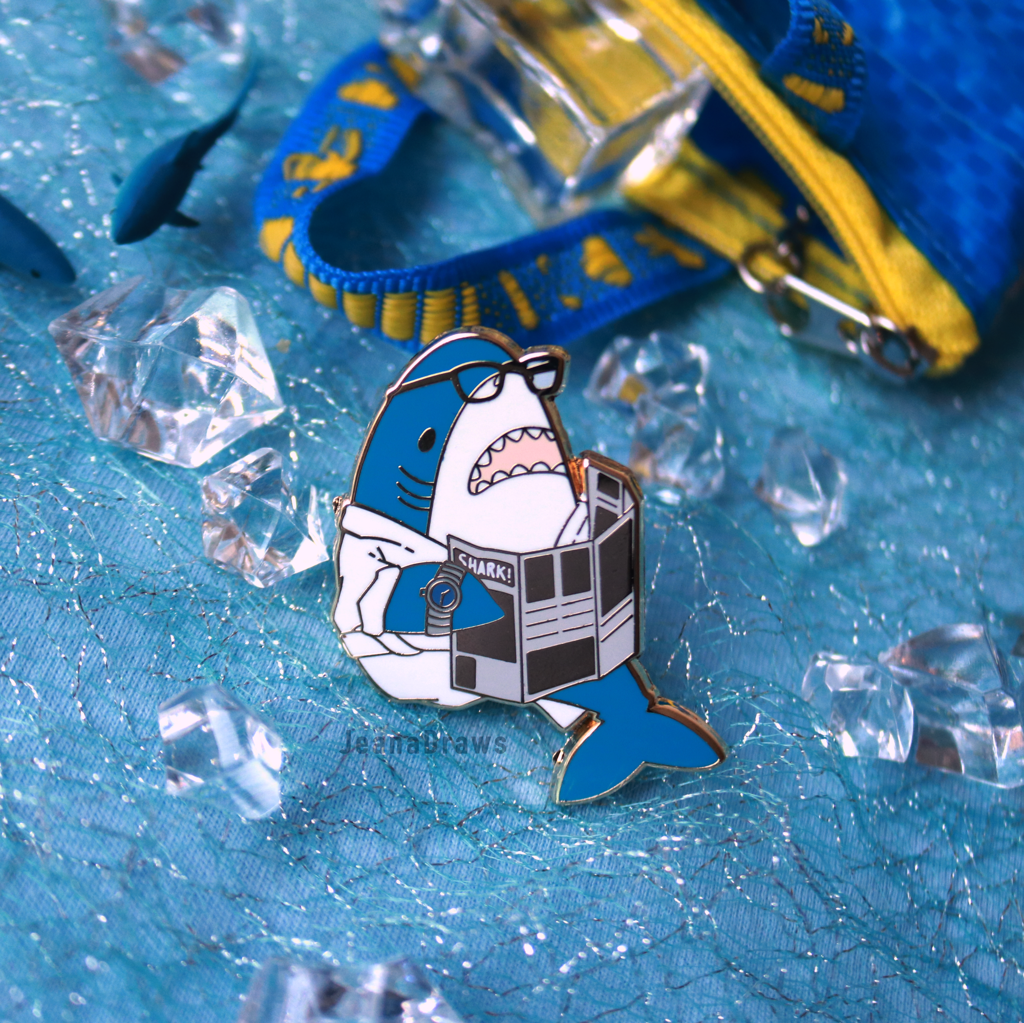 Dad Shark Enamel Pin