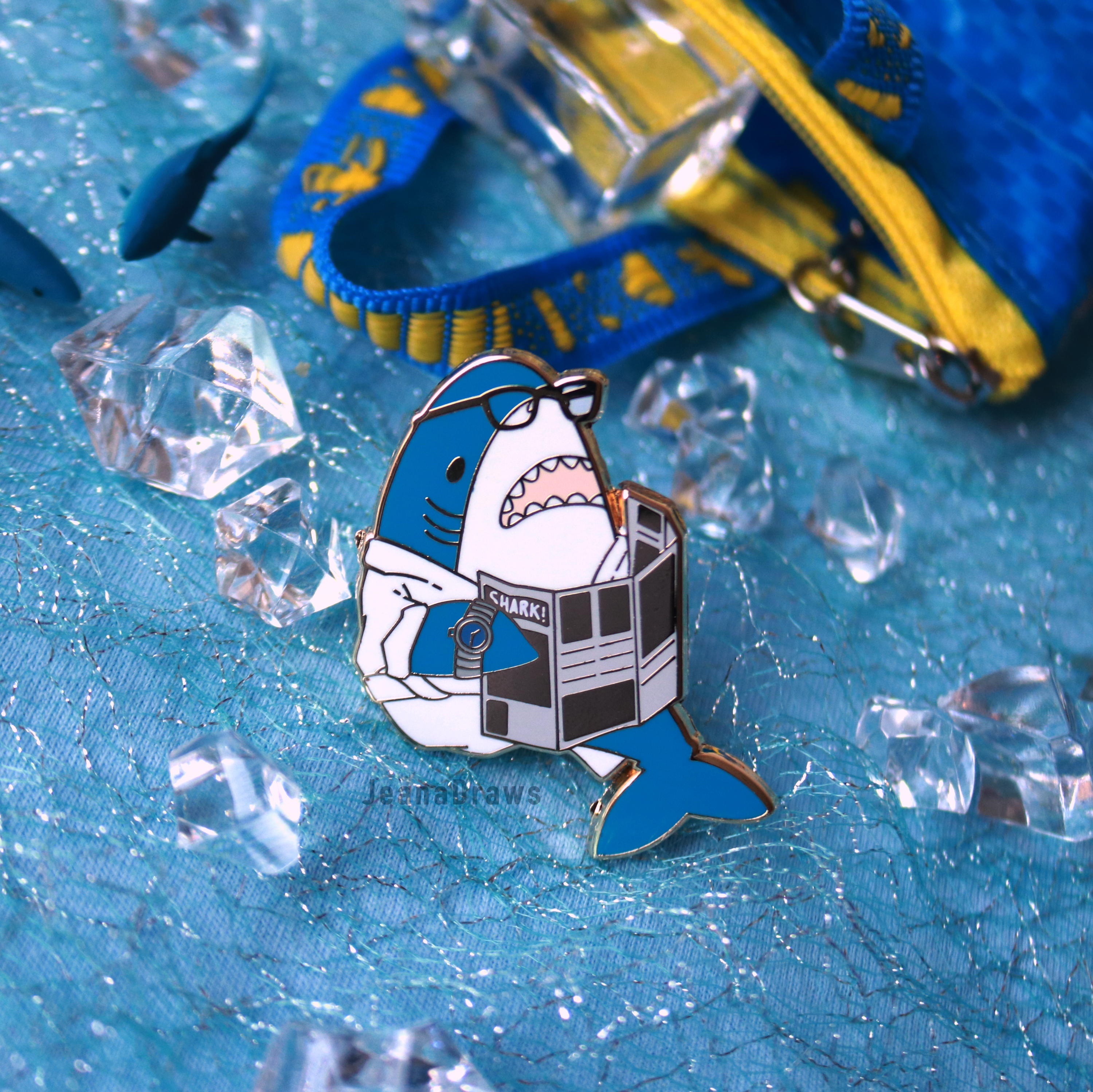 Dad Shark Enamel Pin
