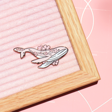 Load image into Gallery viewer, Sakura Whale Enamel Pin
