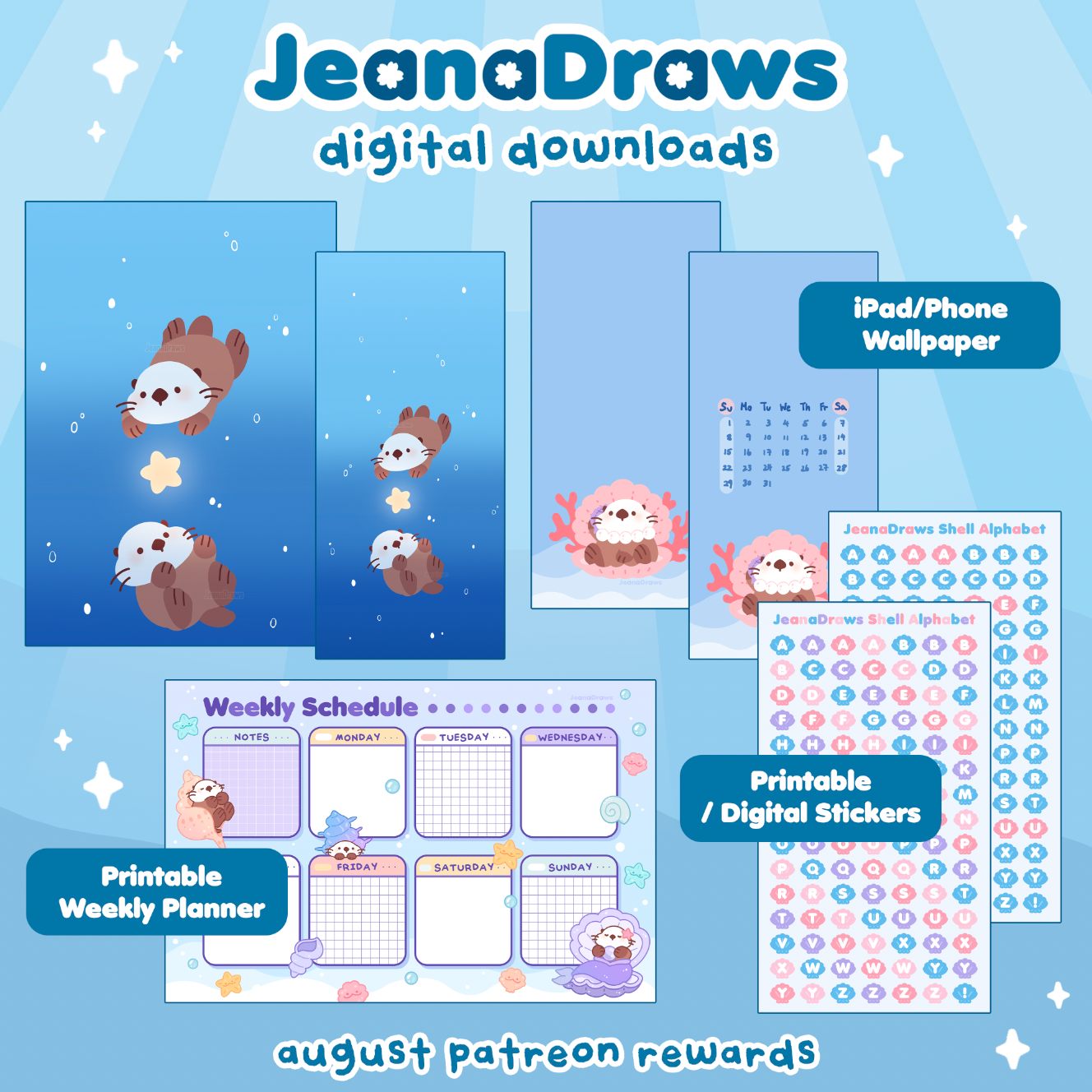 August Patreon Digital Downloads